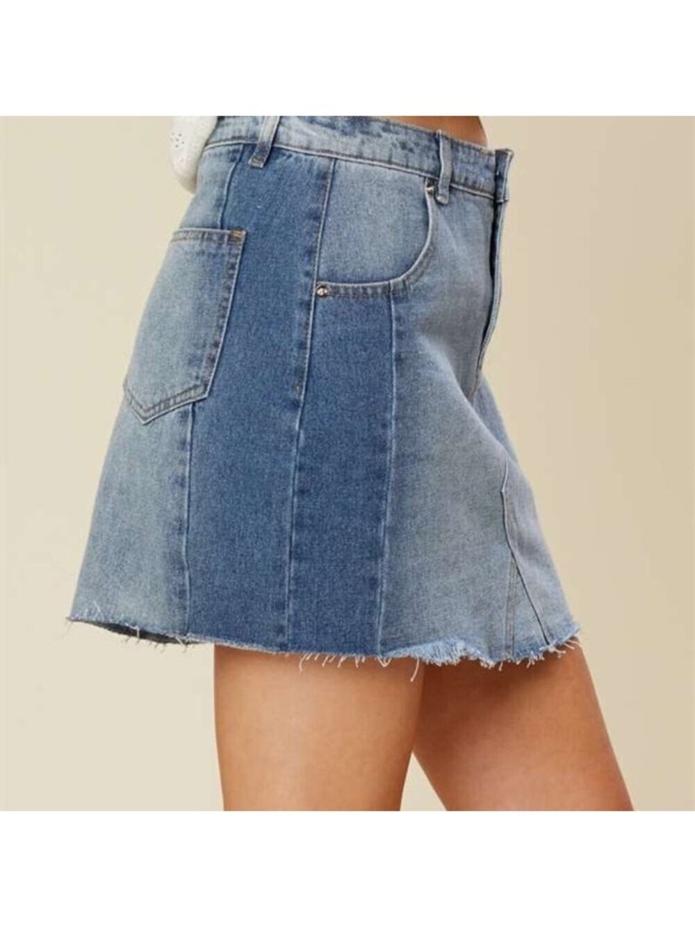 Blue Denim Mini Skirt - Picture 4 of 4